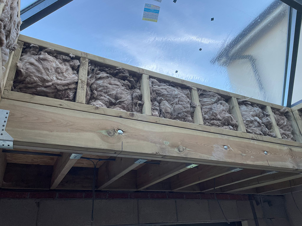 Insulation in Roof,